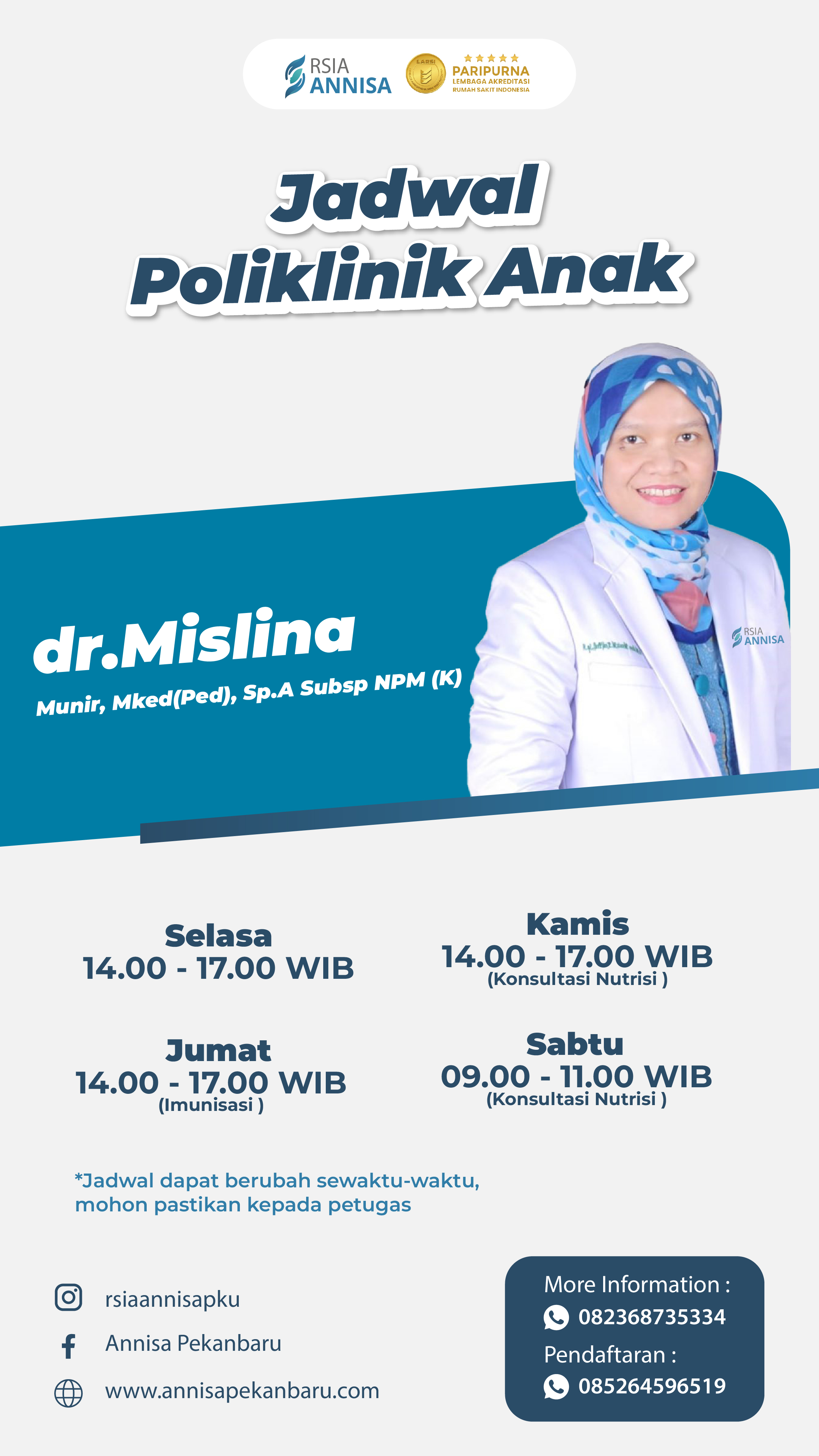 dr. Mislina Munir, Mked(Ped), SpA